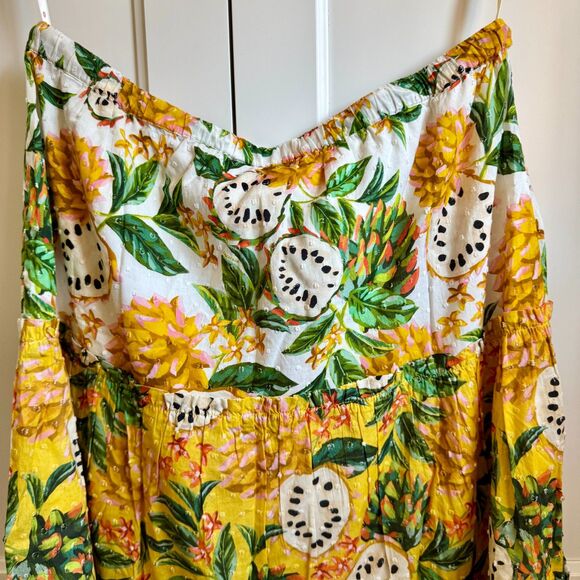 NWT Farm Rio 100% Cotton Mixed Biriba Maxi Skirt - Large - Picture 8 of 13